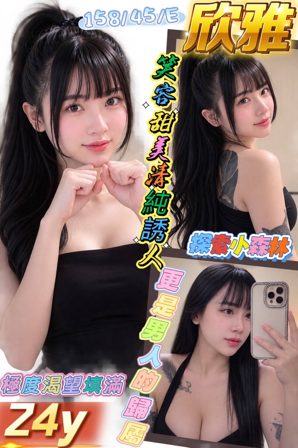 欣雅 (r468b42zsm) - 馬來妹 屏東，24歲，E罩杯 - 展示用 定點茶/外約/外送茶