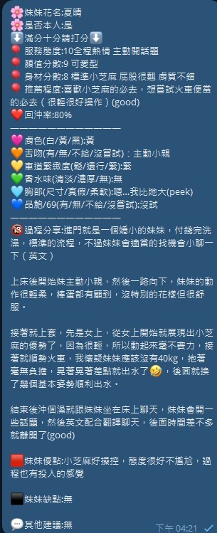 夏晴 (380192) - 圖片 9 - 泰妹 新竹 - 全台優質老字號-每日更新❤