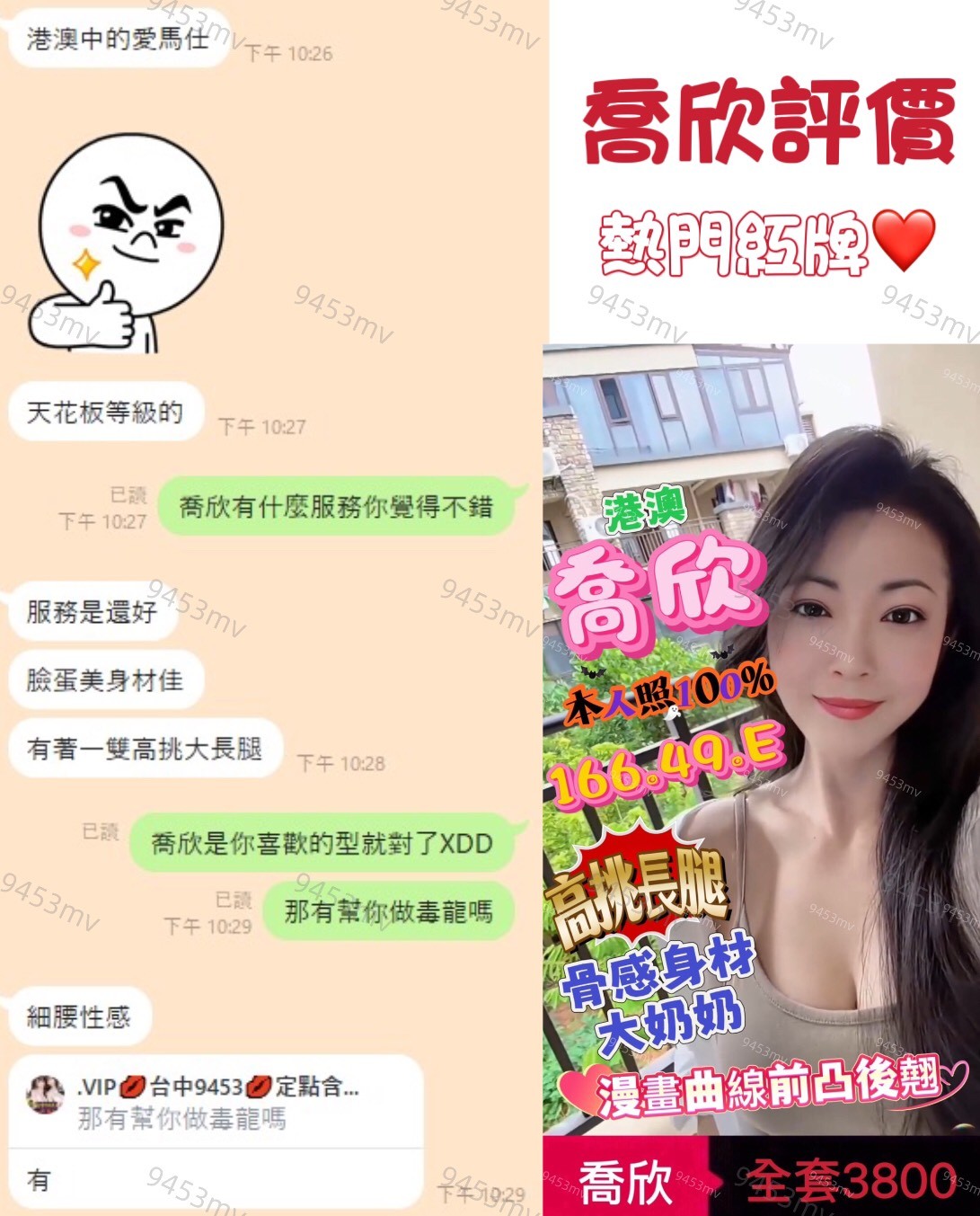 喬欣 (358417) - 圖片 3 - 港澳妹 台中 - 💋台中9453💋定點含房💕LINE：9453mv