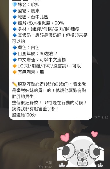 珍熙 (337562) - 圖片 6 - 馬來妹 台中 - 展示用 定點茶/外約/外送茶