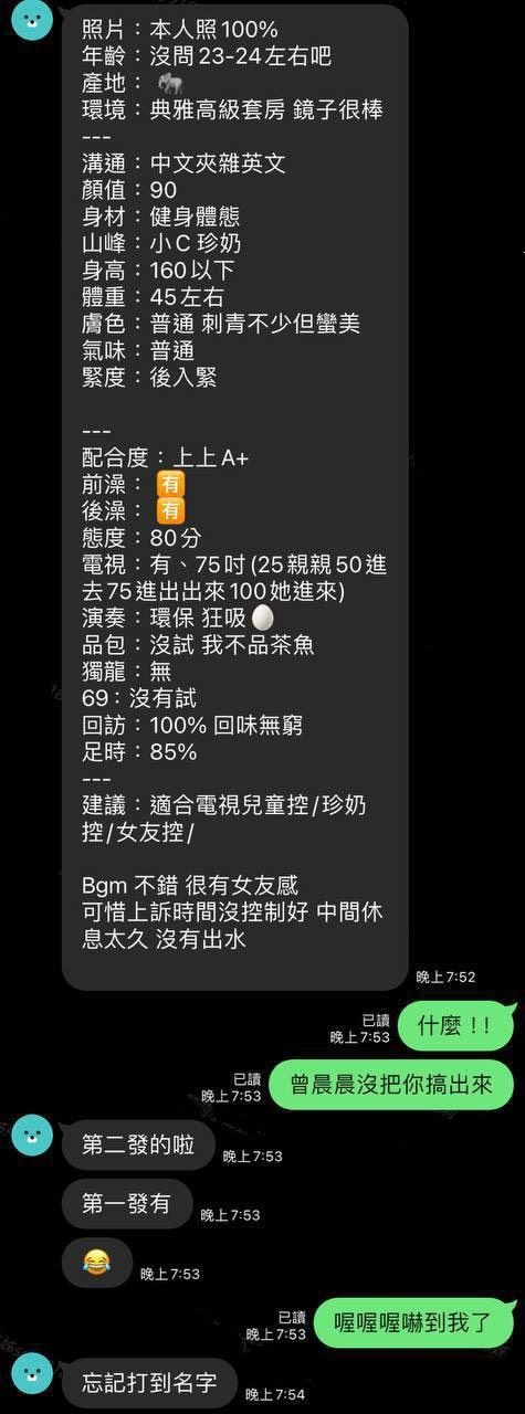 晨晨 (PCWHAV4PFT) - 圖片 6 - 泰妹 台北 - 17Love約會舒壓館