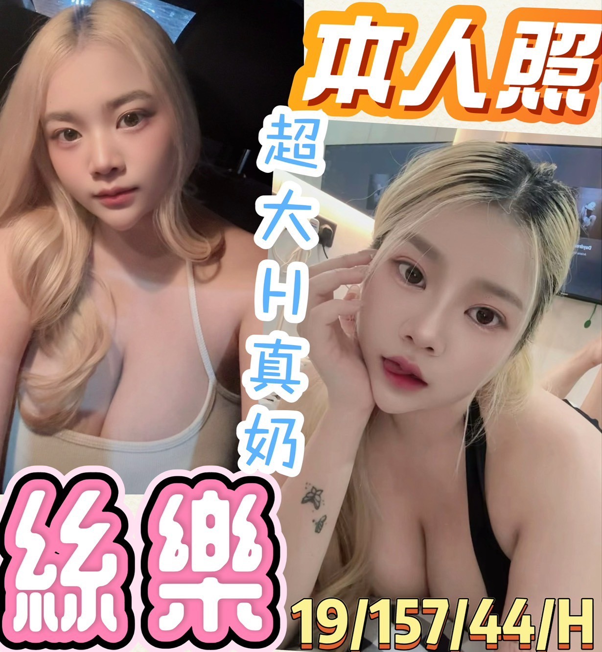 絲樂 (397003) - 馬來妹 彰化，19歲，H罩杯 - 展示用 定點茶/外約/外送茶