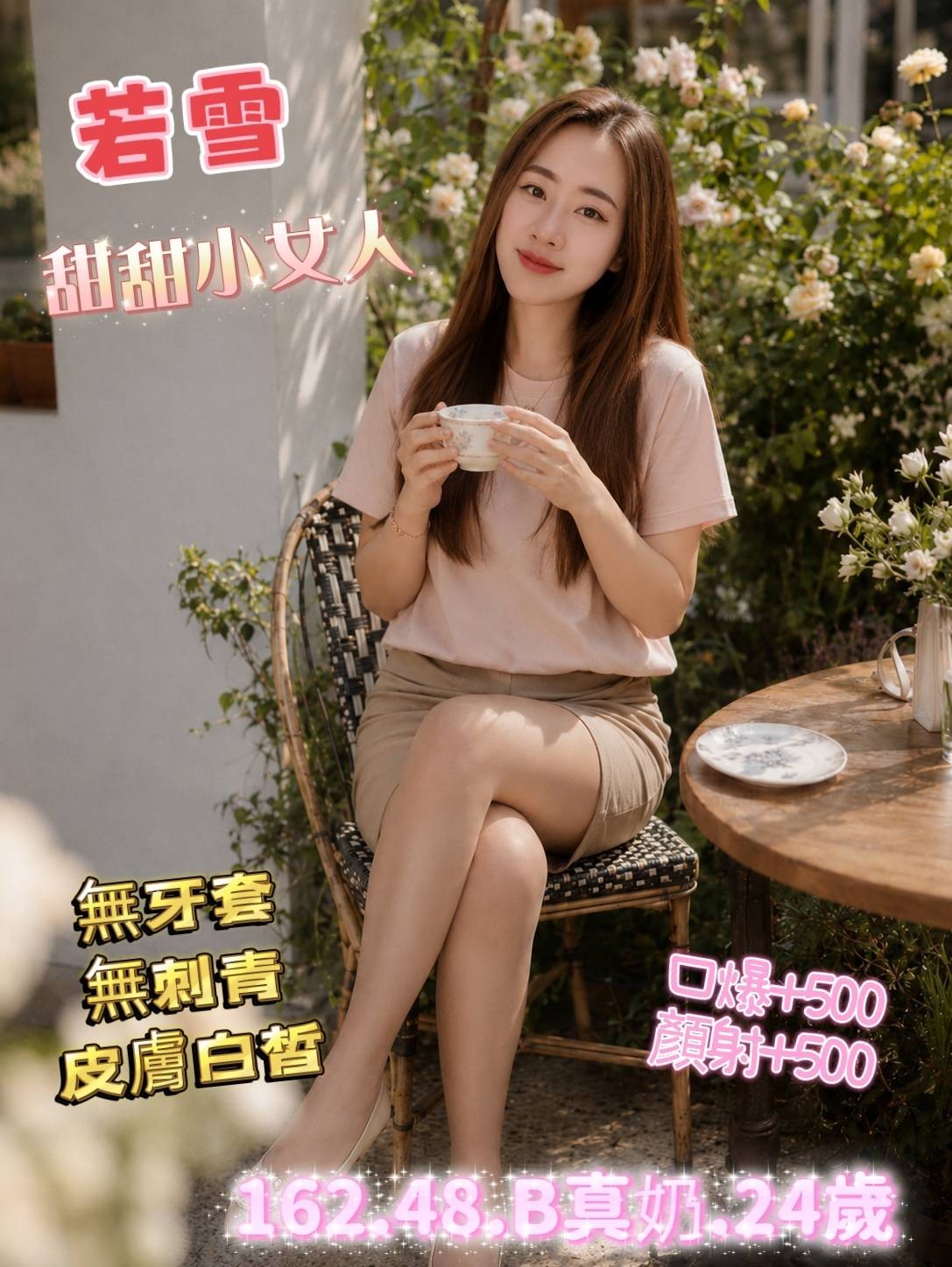 若雪 (376940) - 泰妹 台中，24歲，B罩杯 - 展示用 定點茶/外約/外送茶