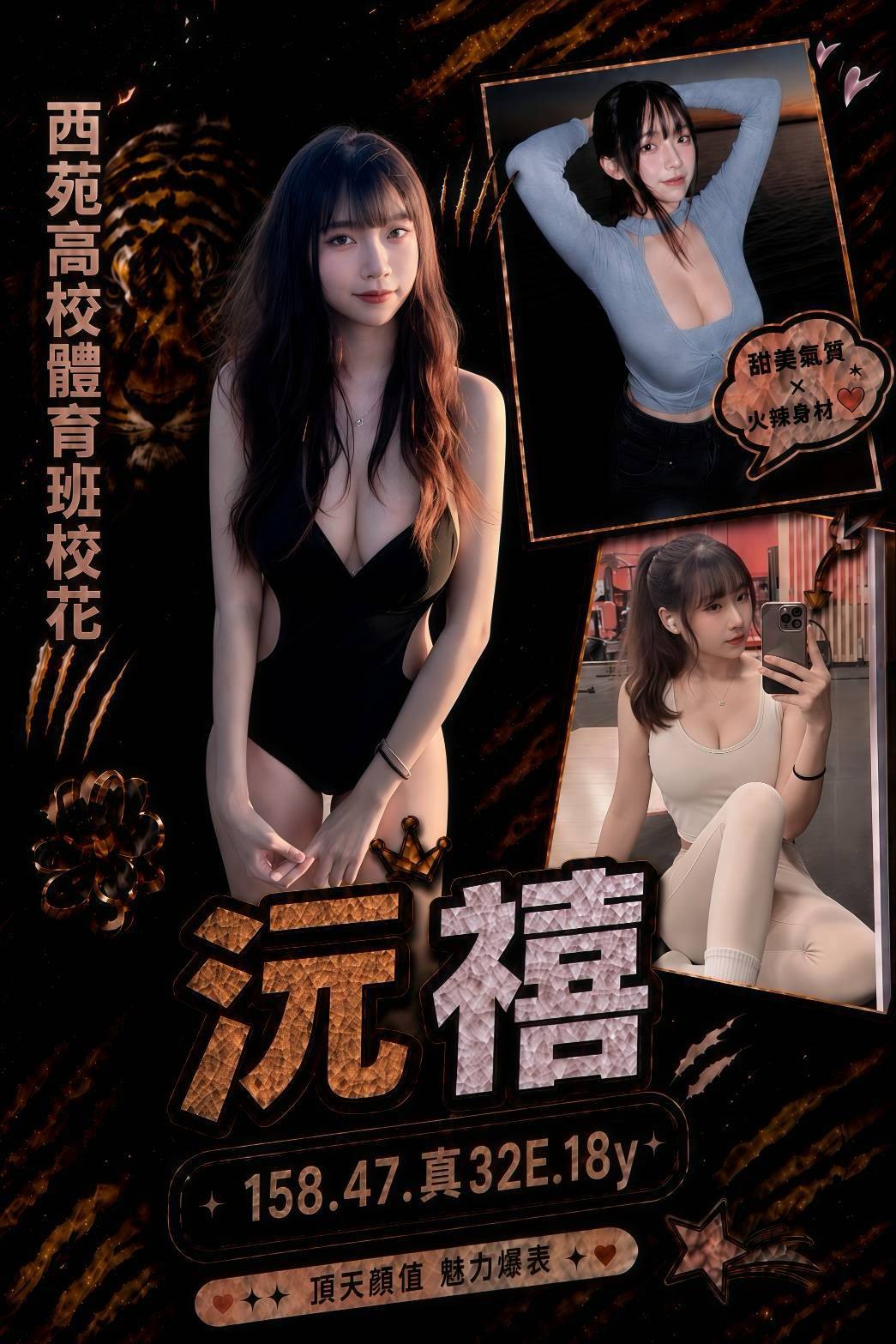 沅禧 (397655) - 台妹 台中，18歲，E罩杯 - 展示用 定點茶/外約/外送茶