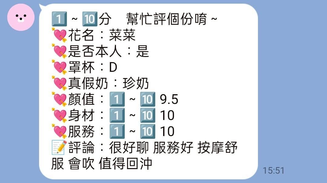 菜菜 (332274) - 圖片 4 - 台妹 桃園 - 娃娃全台樓鳳定點免房費