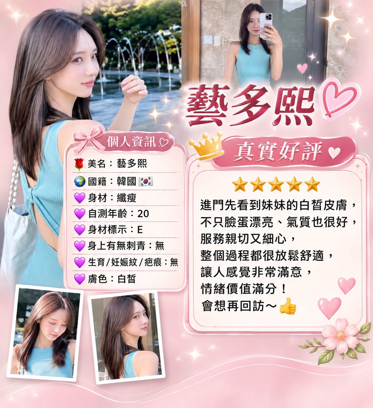 藝多熙 (356909) - 圖片 4 - 韓國妹 台中 - 好男人娛樂導航