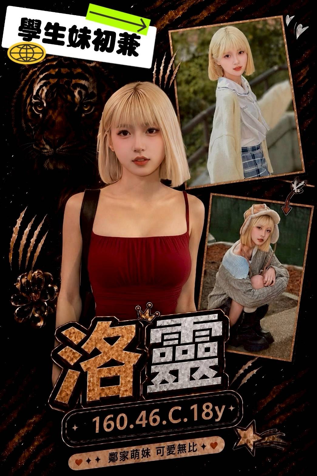 洛靈 (396361) - 台妹 台中，18歲，C罩杯 - 紳士娛樂